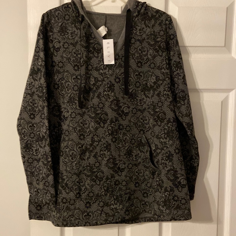 Livi Active Gray Boxy Long Sleeve Sweatshirt